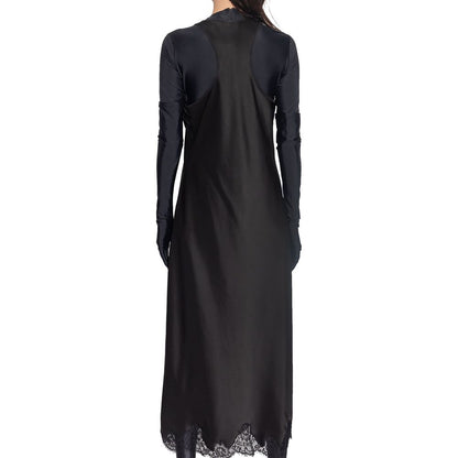 Robe midi à bretelles en satin Balenciaga
