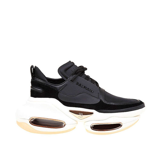 Balmain Sneakers aus Leder und Stoff