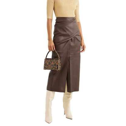 Jupe en cuir Brunello Cucinelli