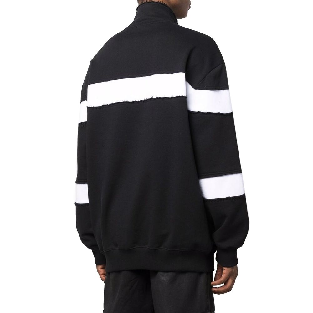 Sweat-shirt en coton à logo circulaire Balmain