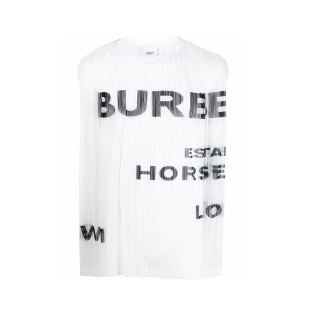 Burberry – Tanktop aus Netzstoff mit Horseferry-Print