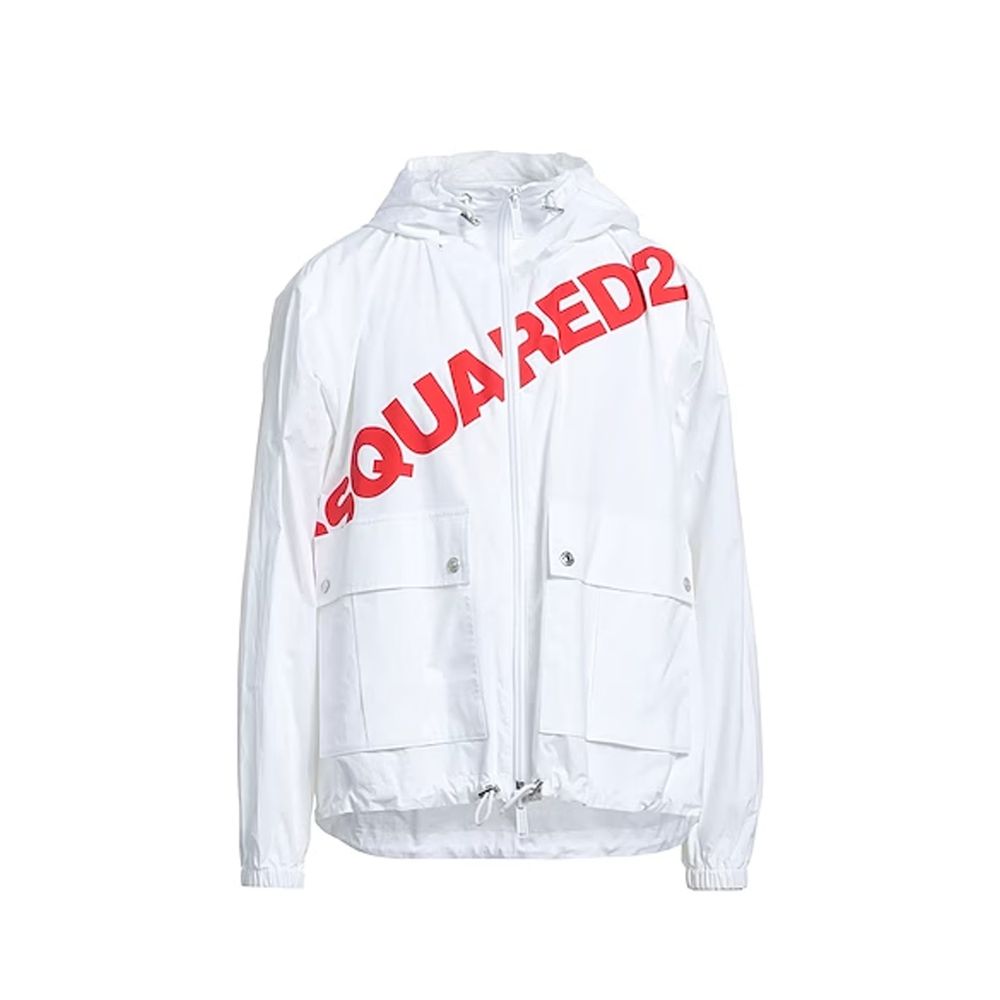 Veste coupe-vent à capuche avec logo