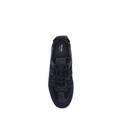 Baskets en cuir et mesh Moschino