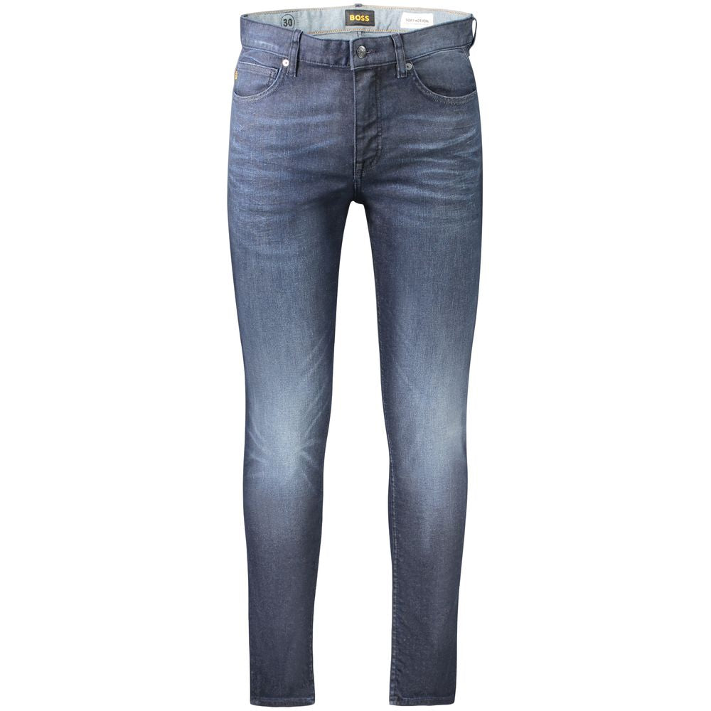 Hugo Boss – Slim Fit-Jeans aus blauer Baumwolle für Herren
