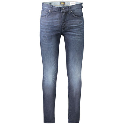 Hugo Boss – Slim Fit-Jeans aus blauer Baumwolle für Herren