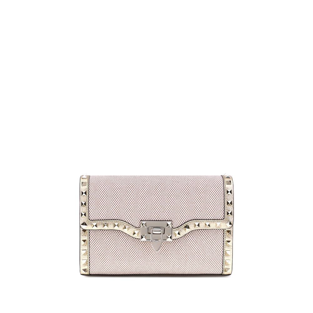 Valentino Garavani Kleine Rockstud-Schultertasche aus Canvas