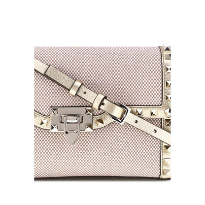 Valentino Garavani Kleine Rockstud-Schultertasche aus Canvas