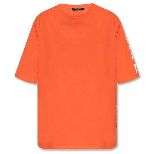 T-shirt en coton orange Balmain