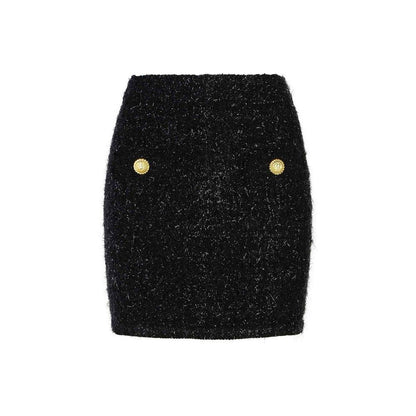 Mini-jupe en tweed Balmain