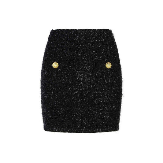 Mini-jupe en tweed Balmain