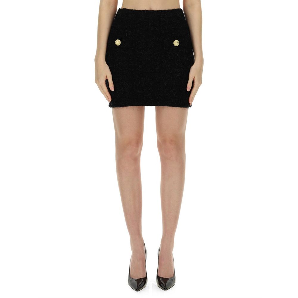 Mini-jupe en tweed Balmain