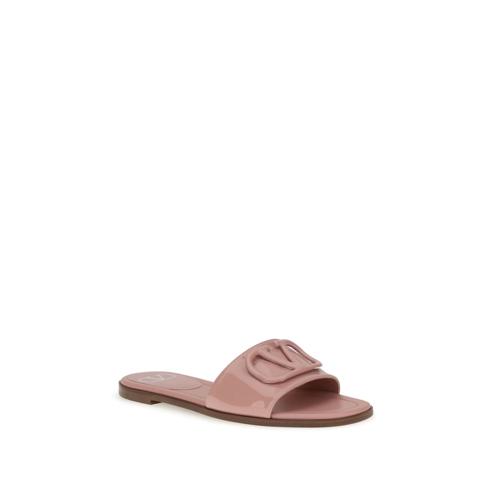 Valentino Garavani VLogo Slide-Sandalen aus Lackleder