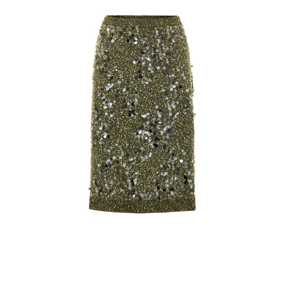 Jupe en viscose verte Gucci