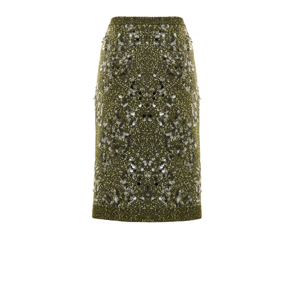 Jupe en viscose verte Gucci