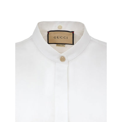 Weißes Baumwollhemd von Gucci