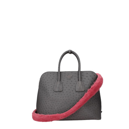 Prada Rosa Pelz Schultertaschen