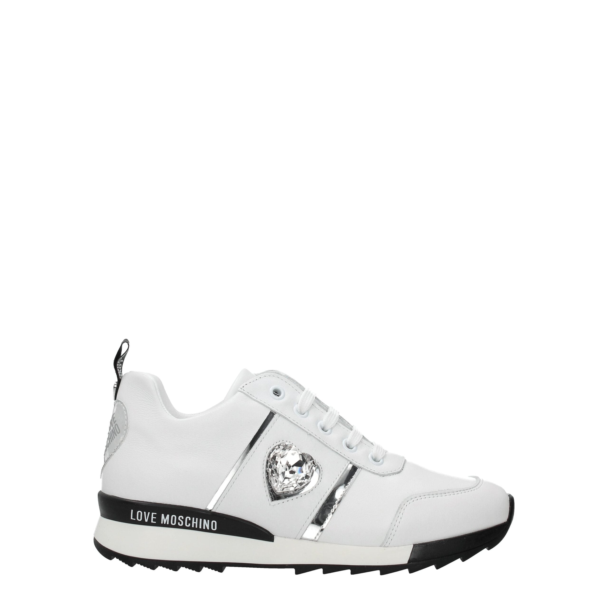 Baskets basses en cuir blanc