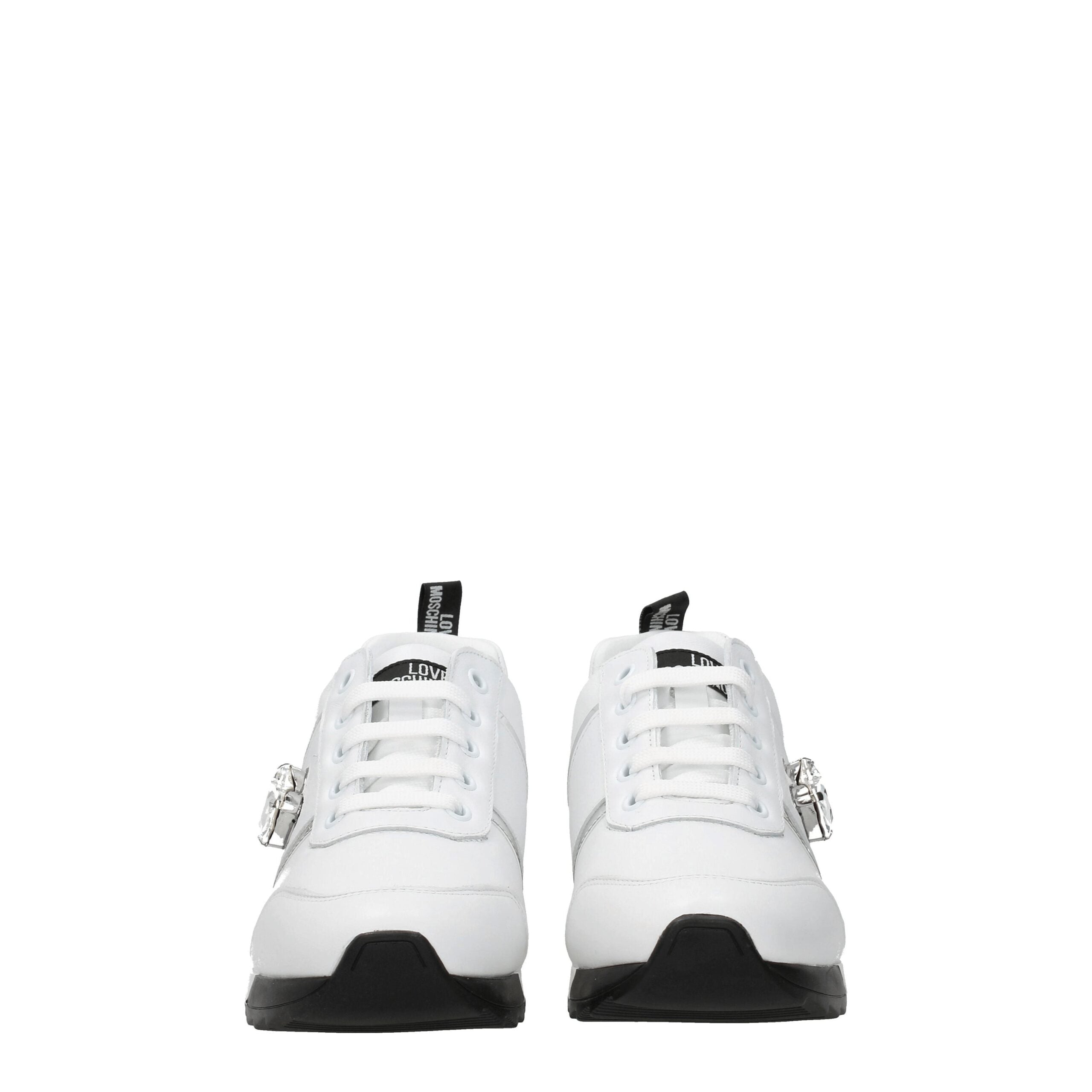 Baskets basses en cuir blanc