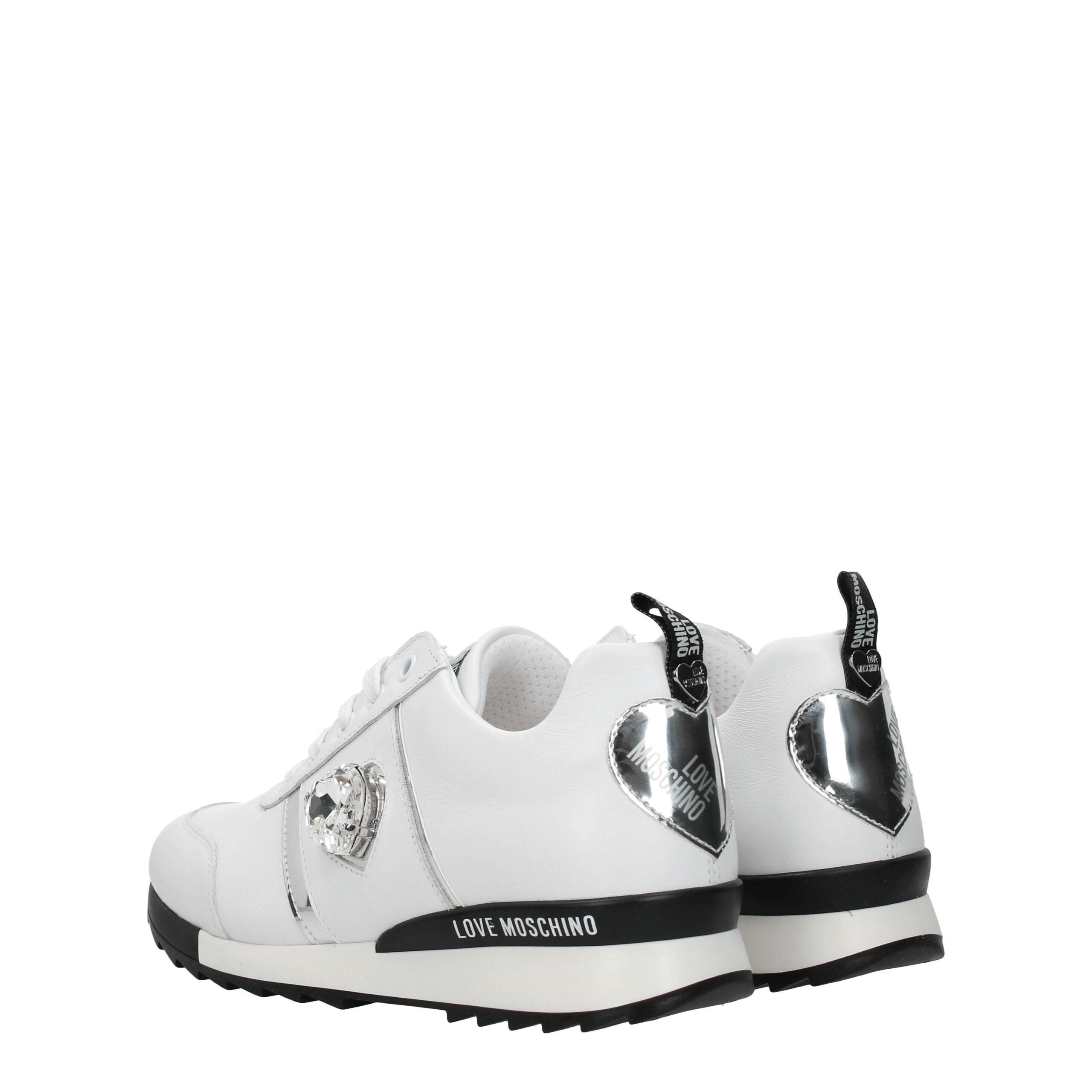 Baskets basses en cuir blanc