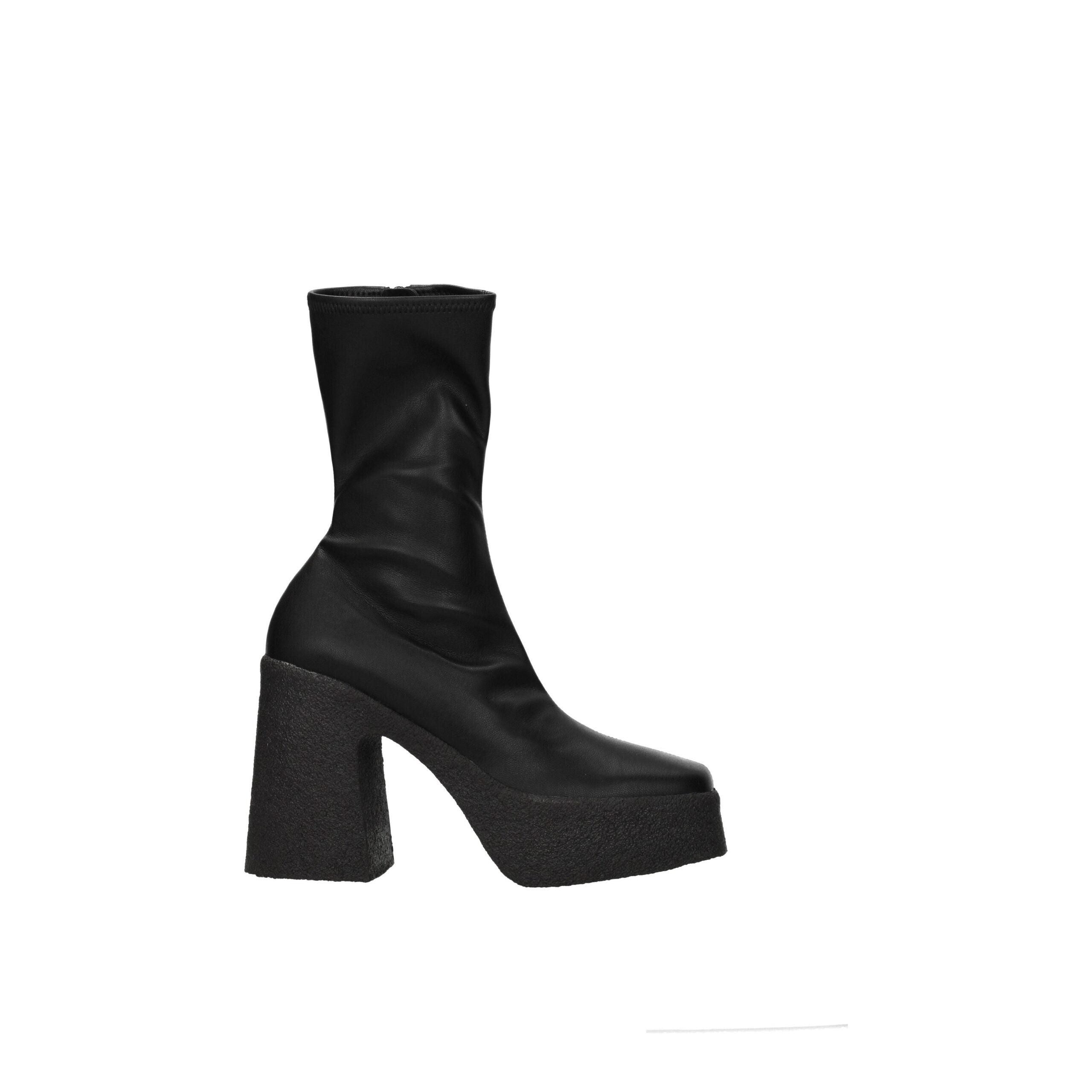 Bottes de cheville en cuir noir