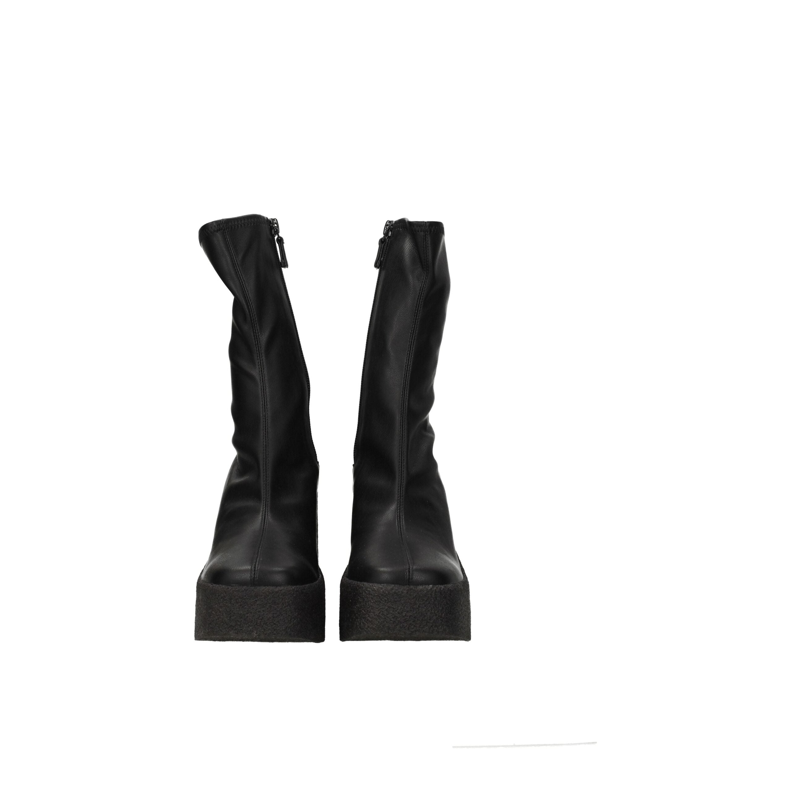 Bottes de cheville en cuir noir