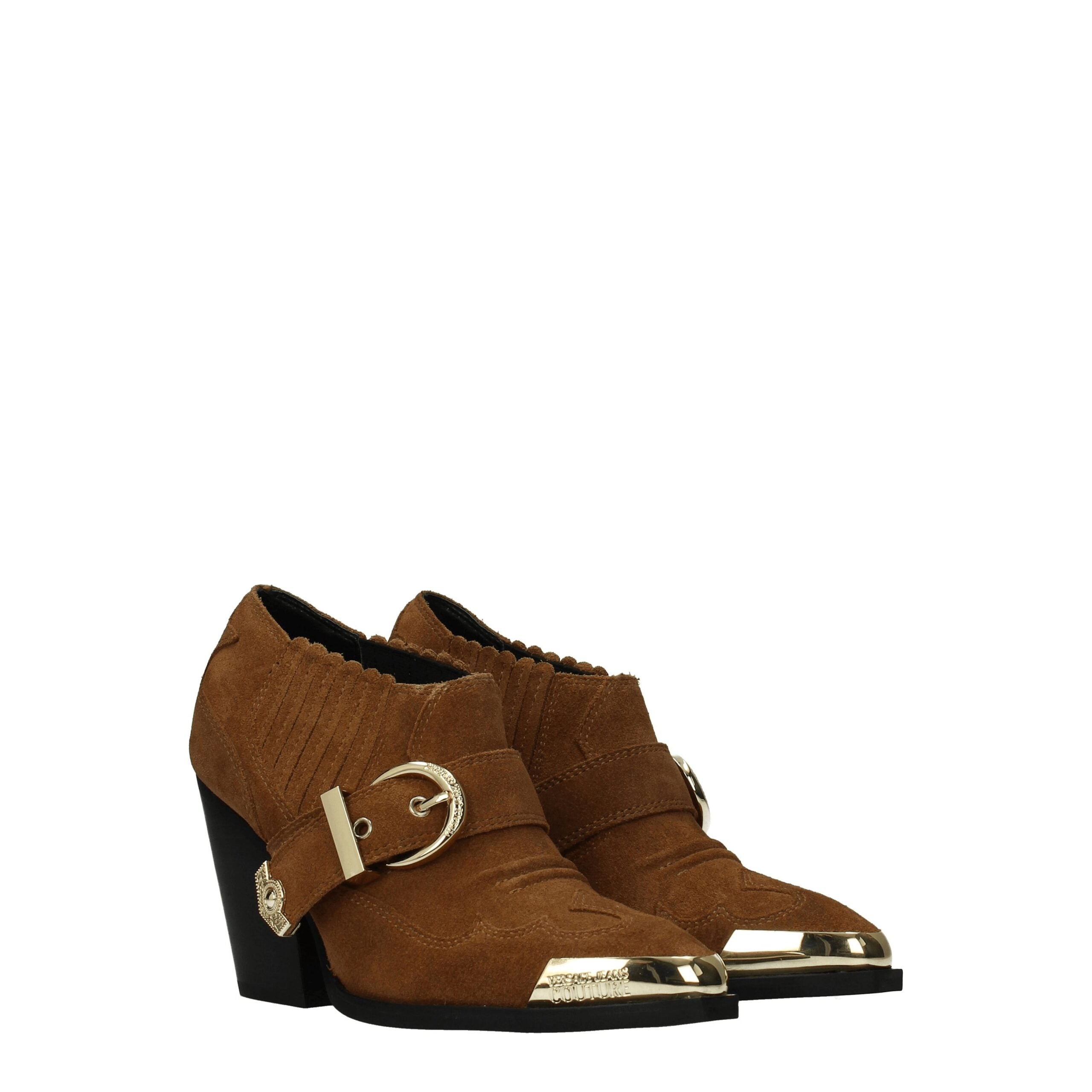 Bottes de cheville en cuir marron