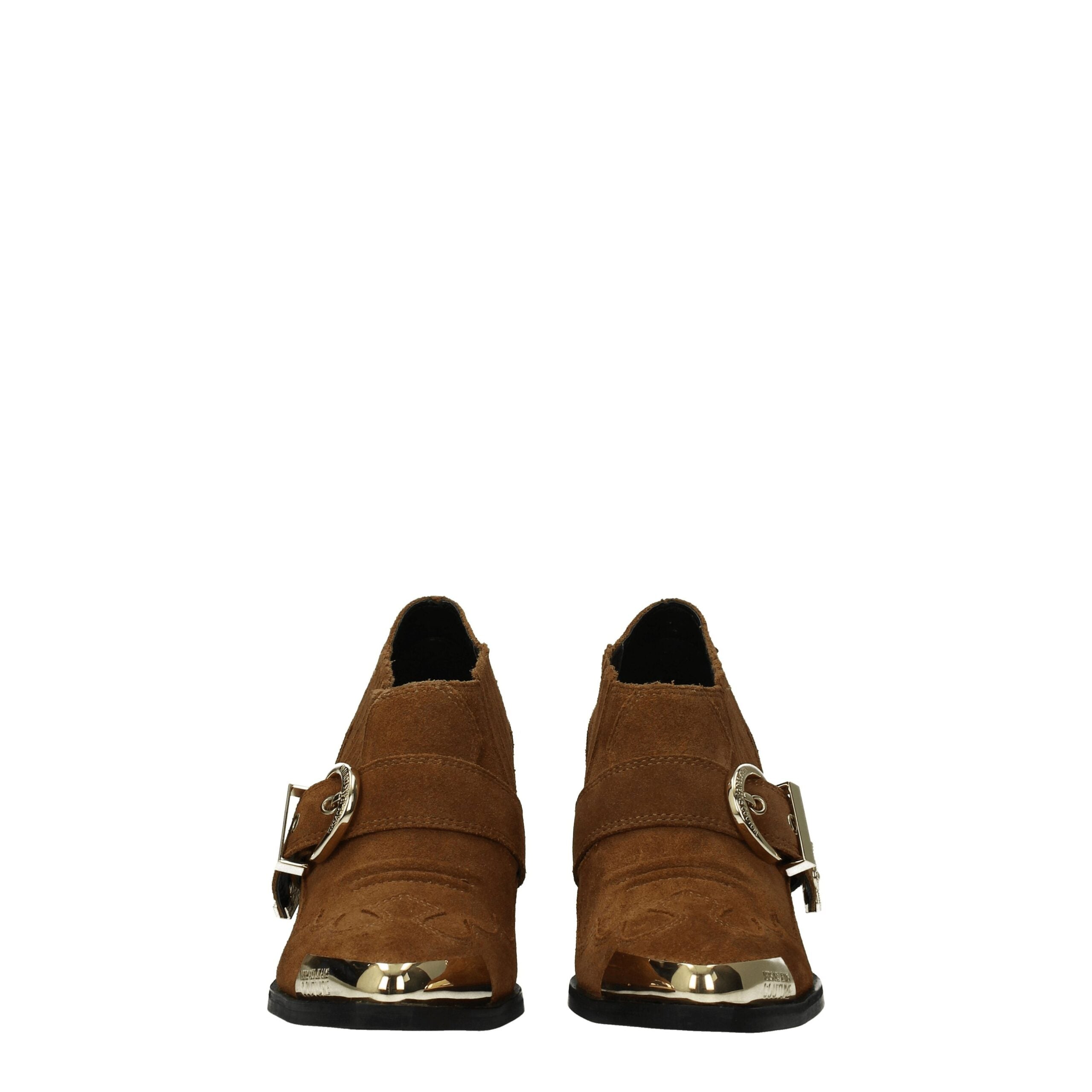 Bottes de cheville en cuir marron