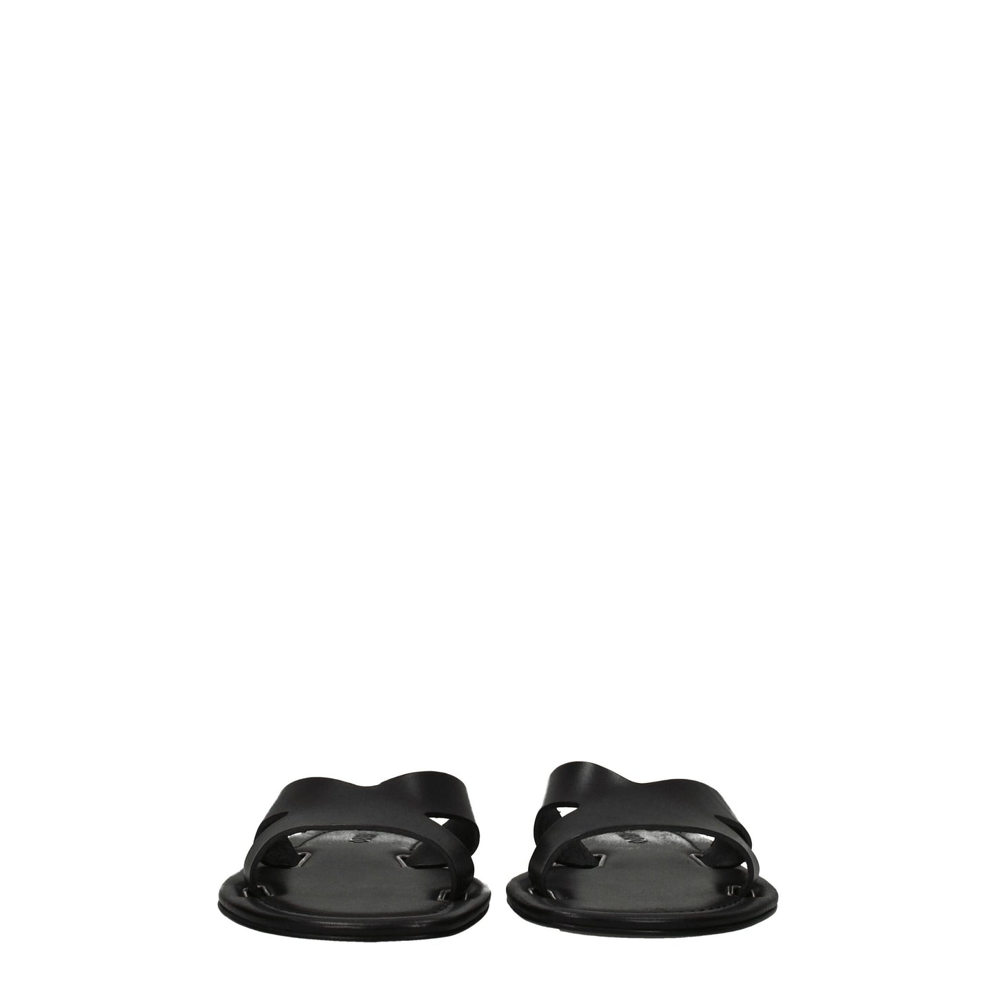Kenzo – Schwarze Leder-Slipper-Sandalen