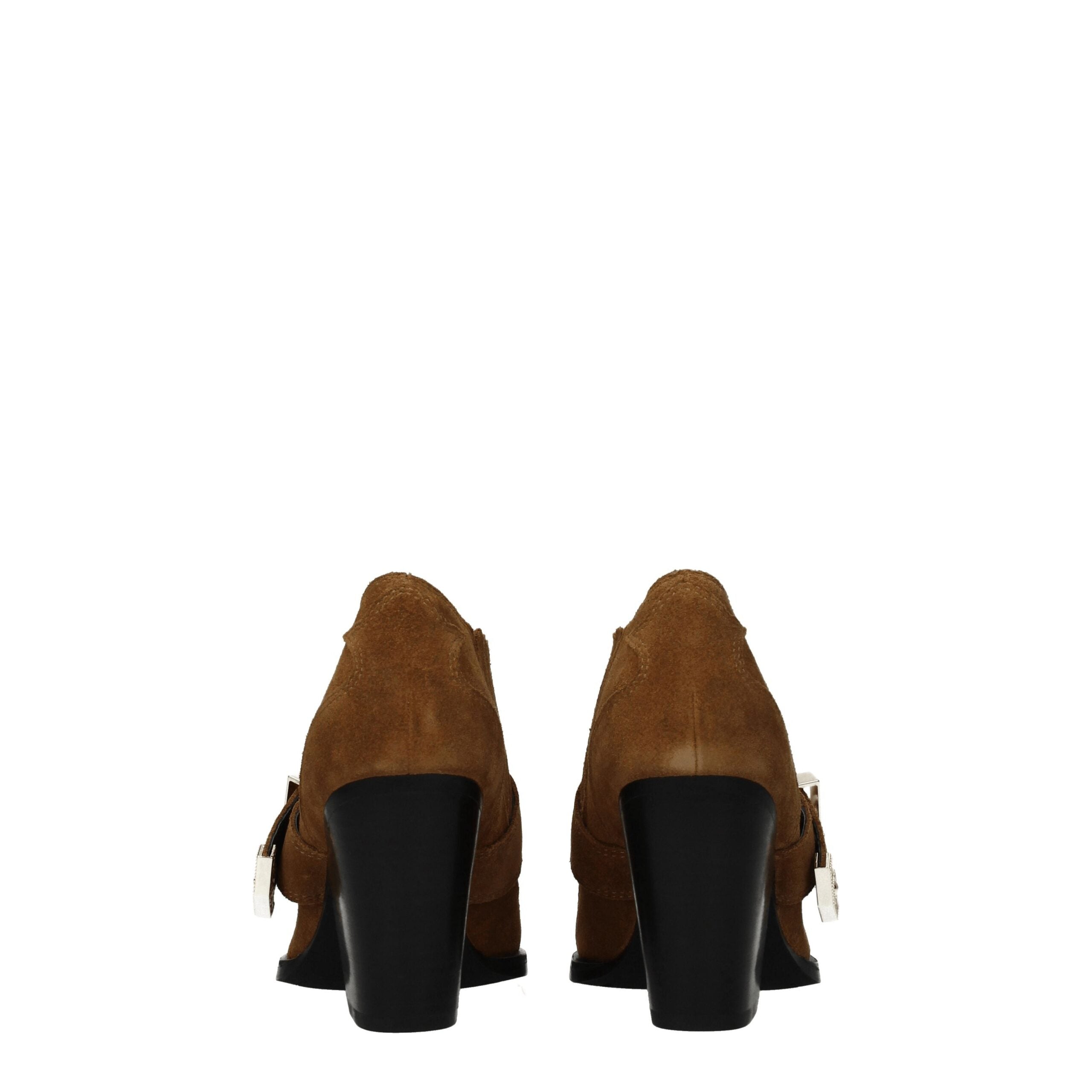 Bottes de cheville en cuir marron