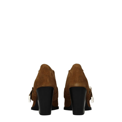 Versace Jeans Brown Leather Ankle Boots