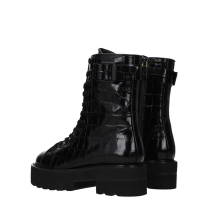 Stuart Weitzman Black Leather Ankle Boots