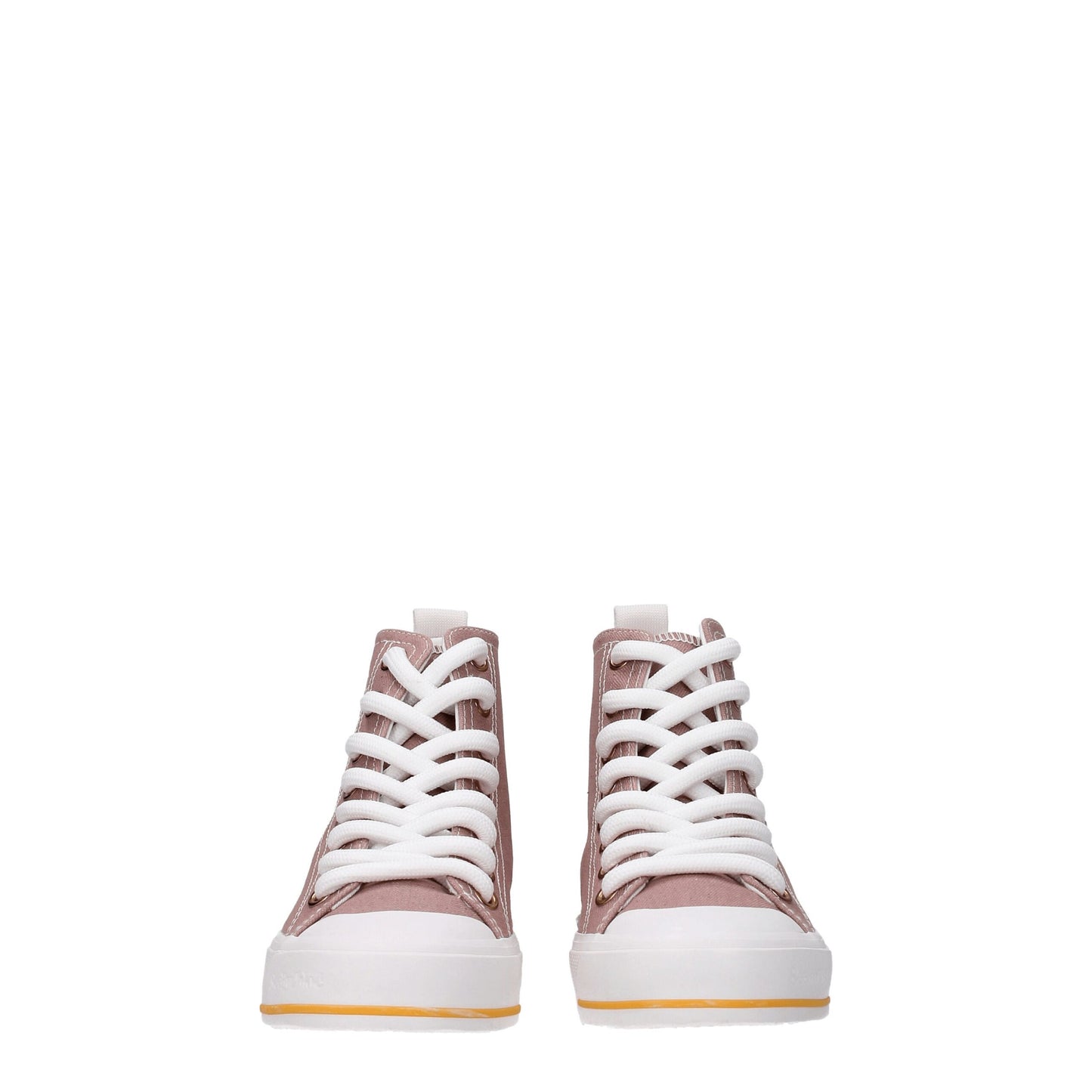 See By Chloé – Hohe Sneakers aus rosa Stoff
