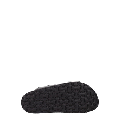 Sandales chaussons en cuir noir Palm Angels