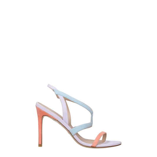 Stuart Weitzman – Mehrfarbige Sandalen aus Leder mit Stilettoabsatz
