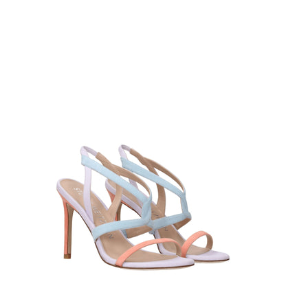 Stuart Weitzman – Mehrfarbige Sandalen aus Leder mit Stilettoabsatz