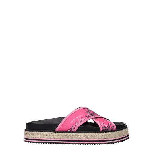 Kenzo Pink Stoff Hausschuhe Sandalen