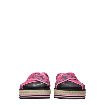 Kenzo Pink Stoff Hausschuhe Sandalen