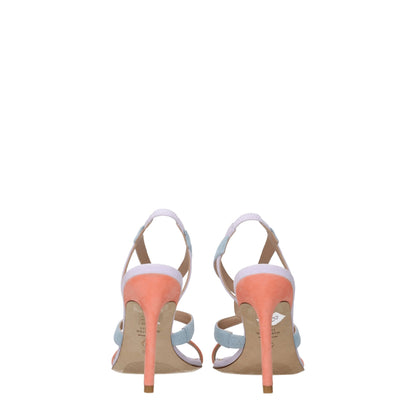 Stuart Weitzman – Mehrfarbige Sandalen aus Leder mit Stilettoabsatz