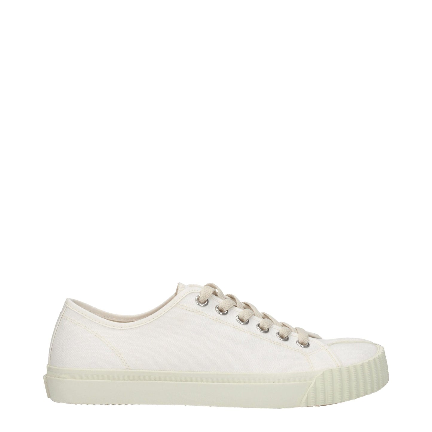 Maison Margiela – Niedrige Sneakers aus weißem Stoff