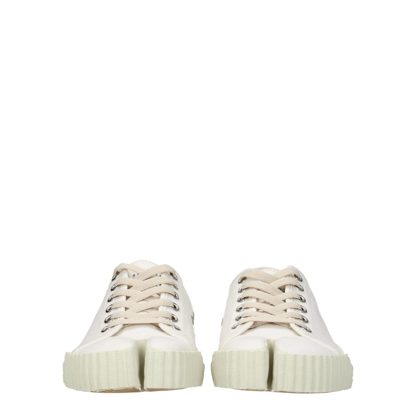 Maison Margiela – Niedrige Sneakers aus weißem Stoff
