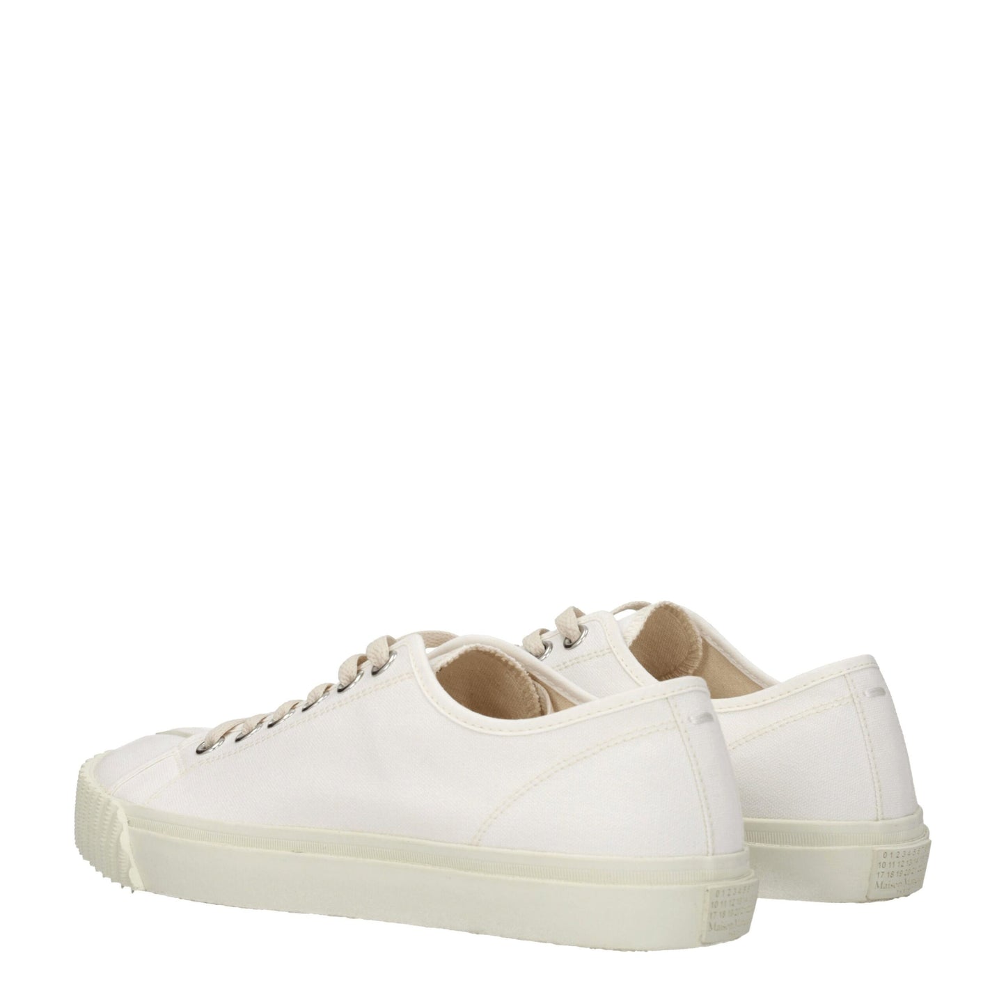Maison Margiela – Niedrige Sneakers aus weißem Stoff