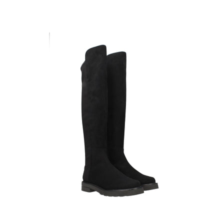 Stuart Weitzman Black Leather Over The Knee
