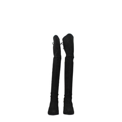 Stuart Weitzman Black Leather Over The Knee