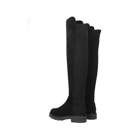 Stuart Weitzman Black Leather Over The Knee