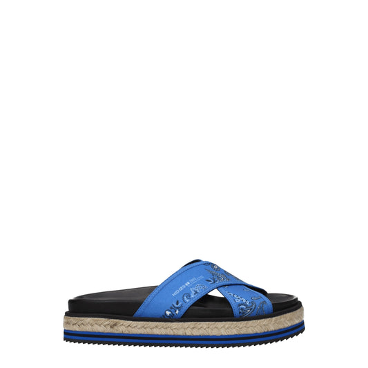 Kenzo Blaue Stoff-Hausschuhe