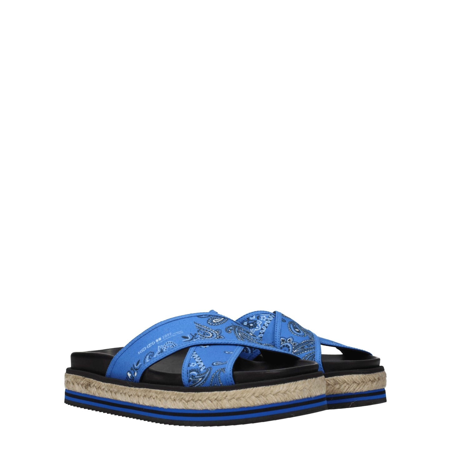 Kenzo Blaue Stoff-Hausschuhe