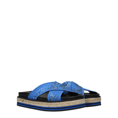Kenzo Blaue Stoff-Hausschuhe