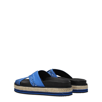 Kenzo Blaue Stoff-Hausschuhe