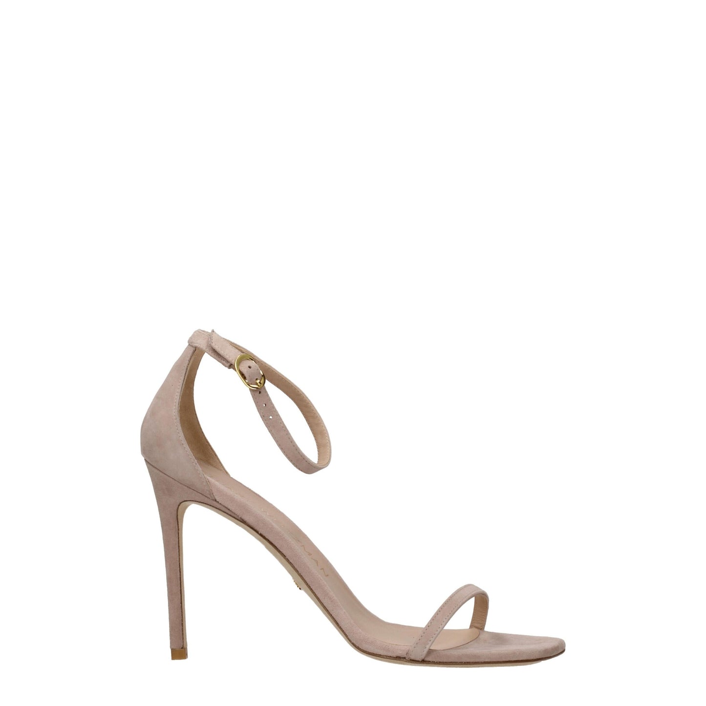 Stuart Weitzman Sandalen aus rosa Leder mit Stilettoabsatz