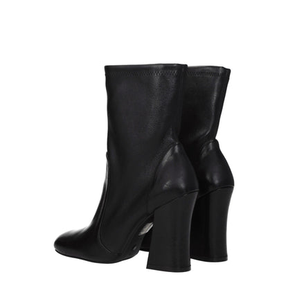 Stuart Weitzman – Schwarze Lederstiefeletten